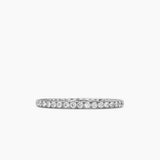 DY EDEN BAND RING Platinum with Pavé Diamonds, 1.85mm