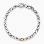 DY MADISON® CHAIN BRACELET Sterling Silver with 18K Yellow Gold, 6mm