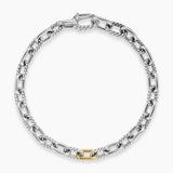 DY MADISON® CHAIN BRACELET Sterling Silver with 18K Yellow Gold, 6mm