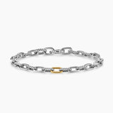 DY MADISON® CHAIN BRACELET Sterling Silver with 18K Yellow Gold, 6mm