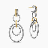 DY MERCER® MOBILE DROP EARRINGS Sterling Silver with 18K Yellow Gold, 65.7mm