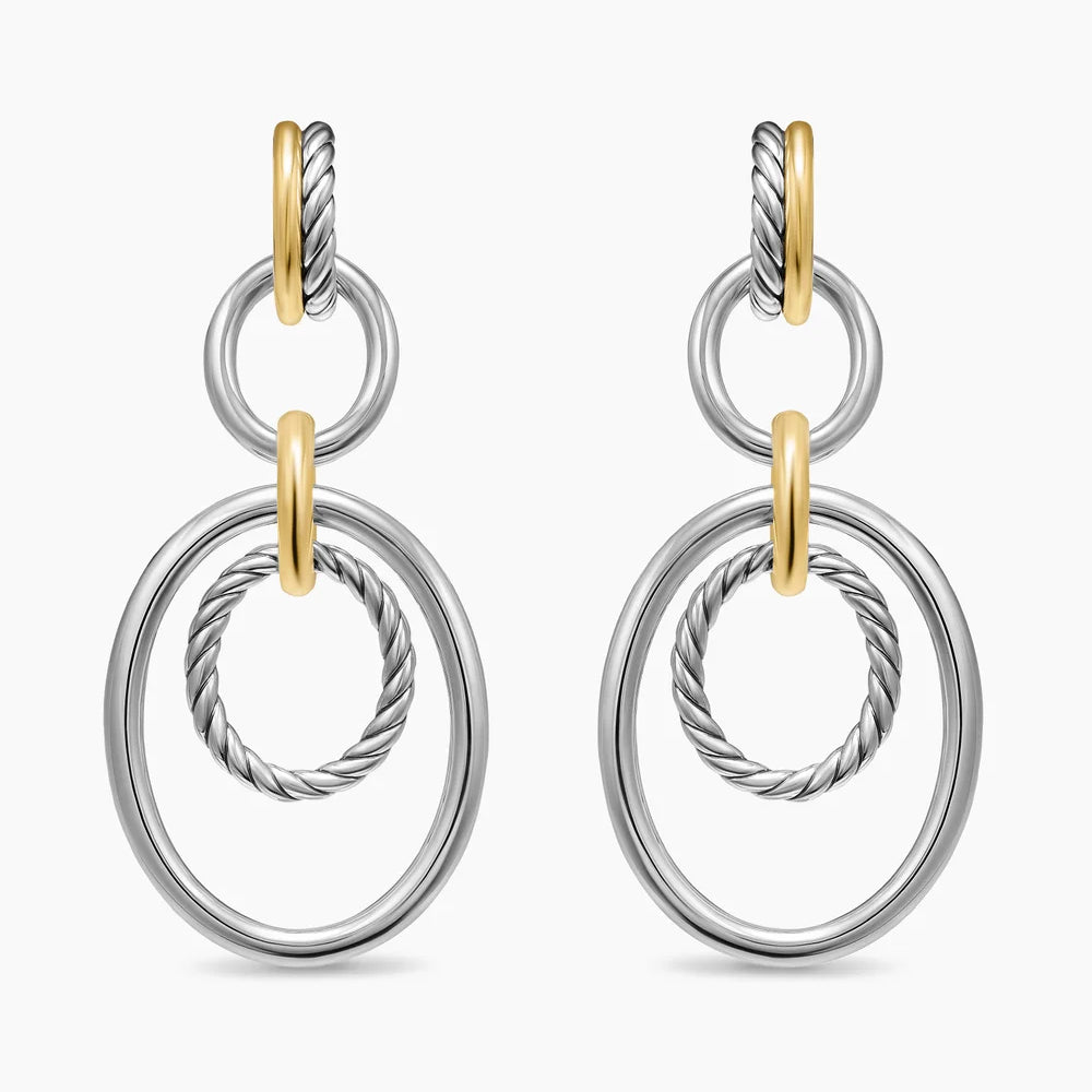 DY MERCER® MOBILE DROP EARRINGS Sterling Silver with 18K Yellow Gold, 65.7mm