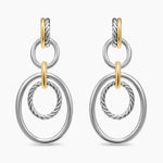 DY MERCER® MOBILE DROP EARRINGS Sterling Silver with 18K Yellow Gold, 65.7mm
