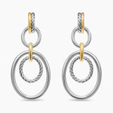 DY MERCER® MOBILE DROP EARRINGS Sterling Silver with 18K Yellow Gold, 65.7mm