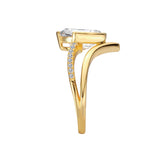 14K Yellow Gold Split Shank Semi-Mount Diamond Engagement Ring