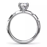 18K White Gold Captivating Raindrop Diamond Semi-Mount Engagement Ring