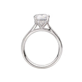 14K White Gold Hidden Halo Semi-Mount Diamond Engagement Ring