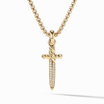 Petrvs® Dagger Amulet in 18K Yellow Gold with Diamonds, 31.5mm