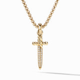 Petrvs® Dagger Amulet in 18K Yellow Gold with Diamonds, 31.5mm