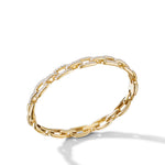 Stax Chain Link Bracelet in 18K Yellow Gold with Diamonds, 7mm