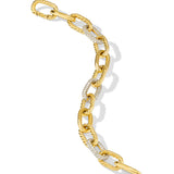 DY Madison® Chain Bracelet in 18K Yellow Gold with Diamonds, 11mm