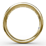 18K Yellow Gold Baguette Diamond Wedding Band