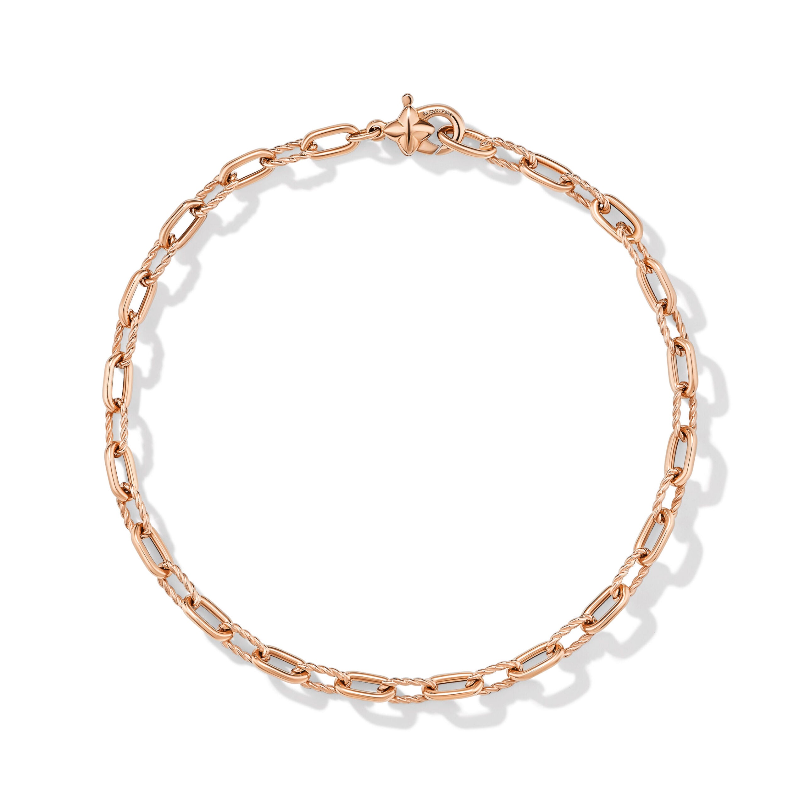 DY Madison® Chain Bracelet in 18K Rose Gold, 3mm
