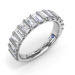 18K White Gold Straight Baguette Diamond Band