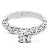 18K White Gold Circle Semi-Mount Engagement Ring