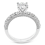 18K White Gold Circle Semi-Mount Engagement Ring