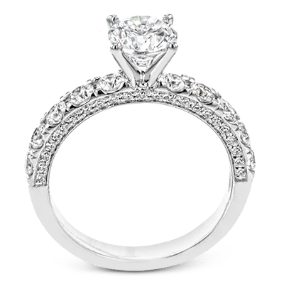 18K White Gold Circle Semi-Mount Engagement Ring