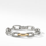 DY Madison® Chain Bracelet in Sterling Silver with 18K Yellow Gold, 11mm