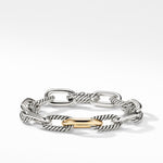 DY Madison® Chain Bracelet in Sterling Silver with 18K Yellow Gold, 11mm