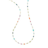 Long Gelato Necklace Gold Summer Rainbow 34.5