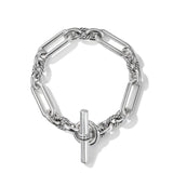 Lexington Chain Bracelet in Sterling Silver with Diamonds, 9.8mm