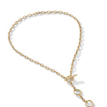 DY Madison® Three Ring Chain Necklace in 18K Yellow Gold, 3mm