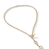 DY Madison® Three Ring Chain Necklace in 18K Yellow Gold, 3mm