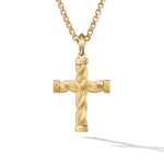 DY Helios Cross Pendant in 18K Yellow Gold, 48mm