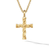 DY Helios Cross Pendant in 18K Yellow Gold, 48mm