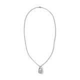 Pebble Pendant, Sterling Silver, Diamonds