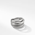 Crossover Ring in Sterling Silver, 14.7mm