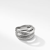 Crossover Ring in Sterling Silver, 14.7mm