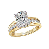 14K Yellow Gold Semi-Mount Diamond Engagement Ring