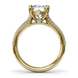 Two-Toned Split Shank Diamond Semi-Mount Engagement Ring