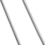 Box Chain Necklace in Darkened Stainless Steel, 4mm