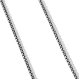 Box Chain Necklace in Darkened Stainless Steel, 4mm
