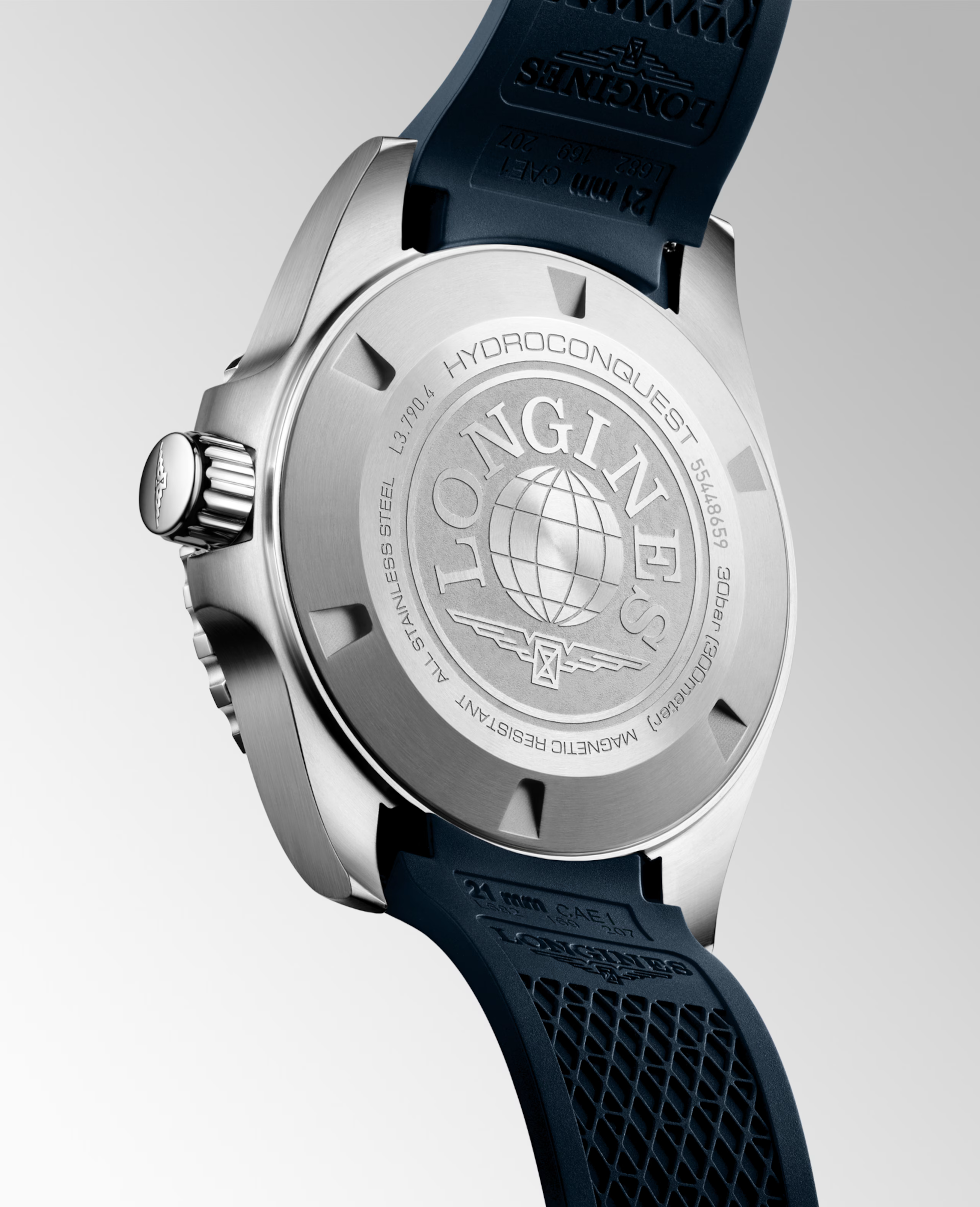 HYDROCONQUEST GMT- L3.790.4.96.9 Automatic watch, Ø 41.00 mm, Stainless steel and ceramic bezel