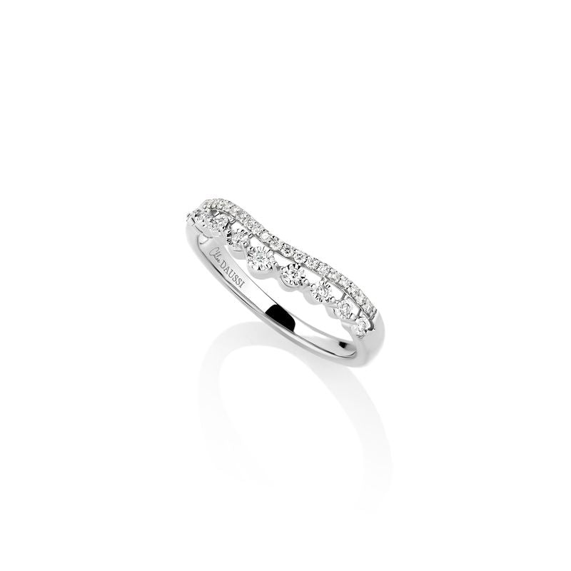 Diamond Pave Curved Crown Band