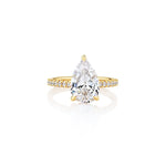 Pave Hidden Halo Engagement Ring Semi Mount