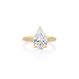 Pave Hidden Halo Engagement Ring Semi Mount