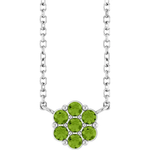 Peridot Cluster Necklace