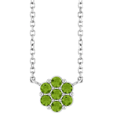 Peridot Cluster Necklace