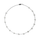 Stone Station Necklace in Sterling Silver