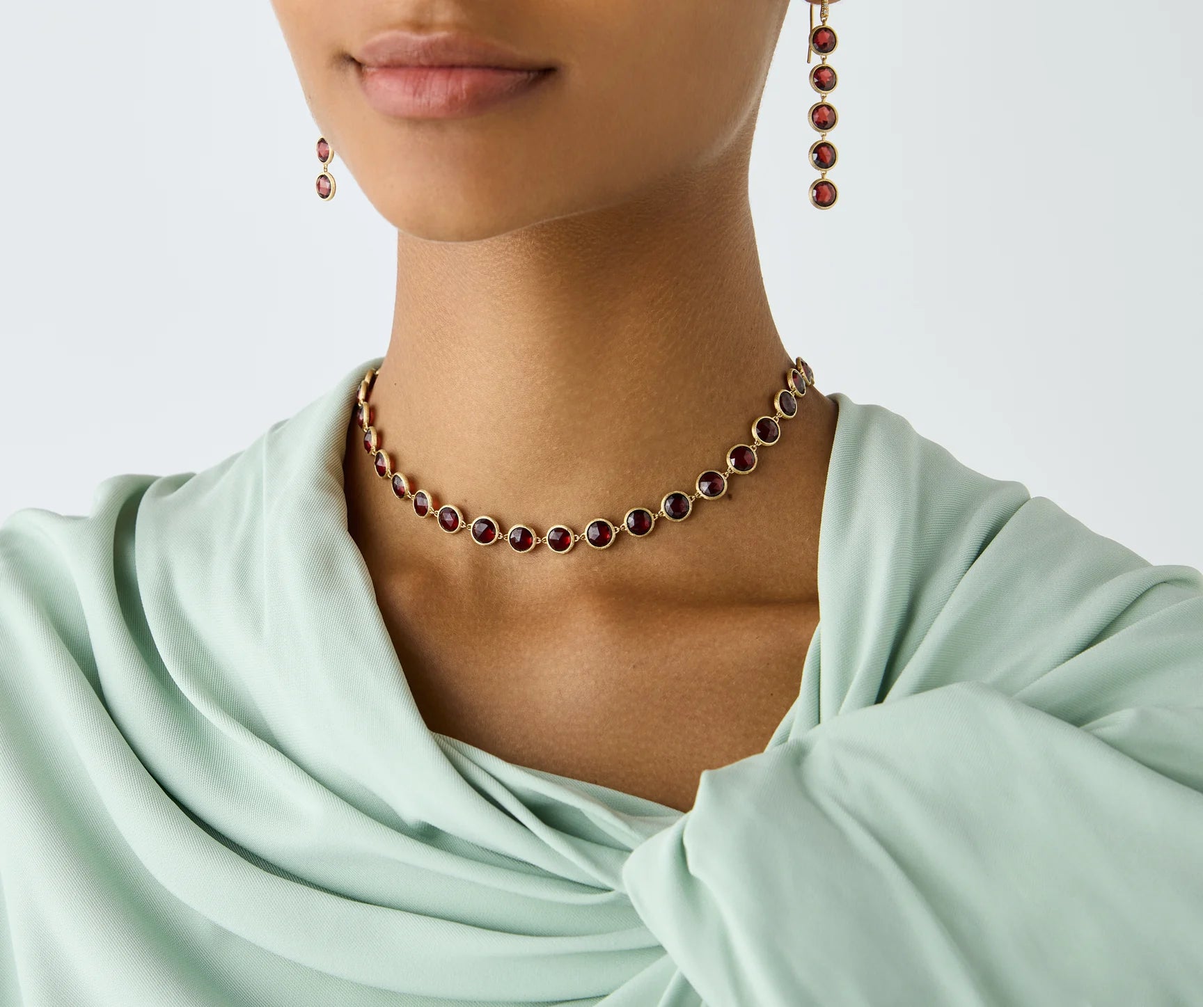 Jaipur Color 18K Yellow Gold Citrine Necklace, 16.5"