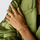 Jaipur Color 18K Yellow Gold Citrine Bracelet, 7"