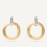 18K Yellow Gold Jaipur Drop Earrings With Diamonds