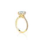 Pave Hidden Halo Engagement Ring Semi Mount