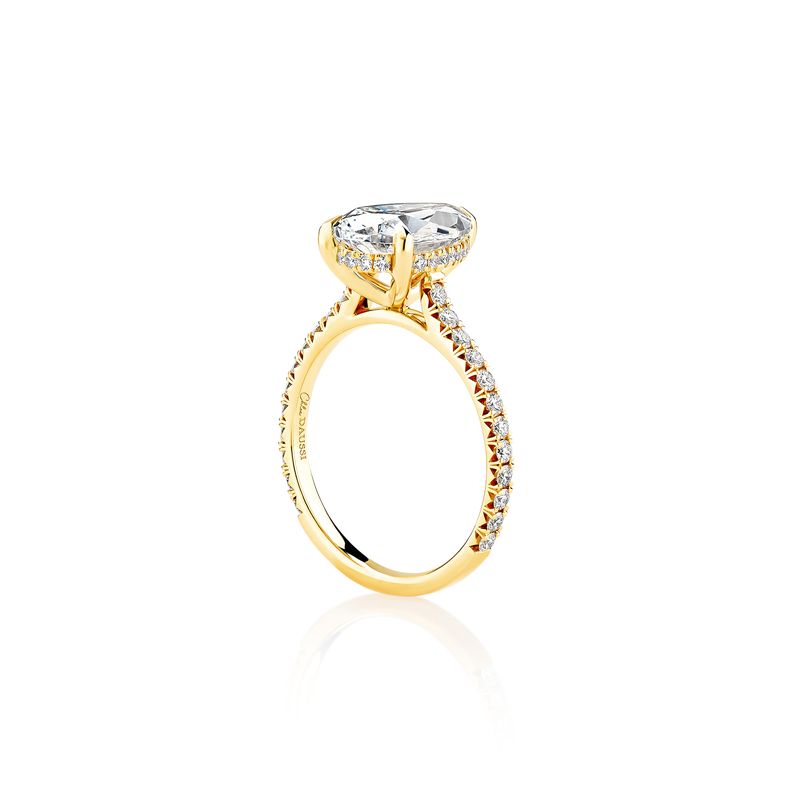 Pave Hidden Halo Engagement Ring Semi Mount