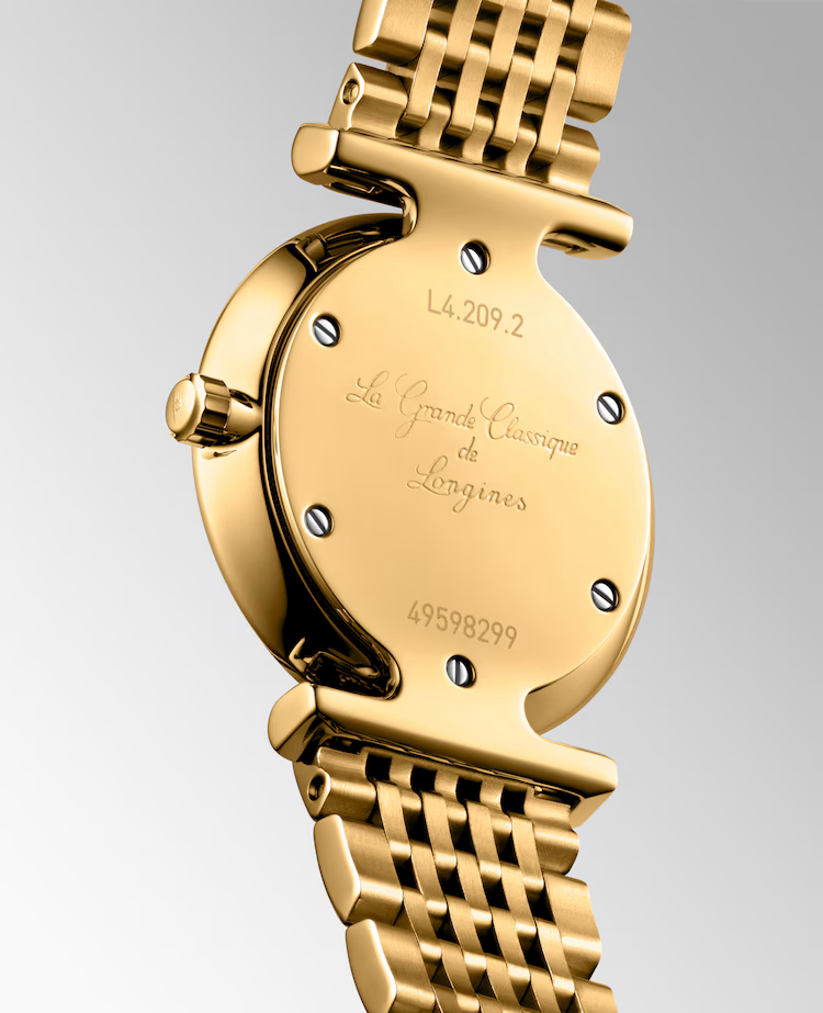 LA GRANDE CLASSIQUE DE LONGINES- L4.209.2.11.E Quartz watch, Ø 24.00 mm, yellow pvd coating