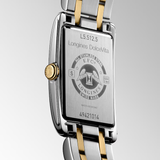 LONGINES DOLCEVITA- L5.512.5.70.7 Quartz watch, 23.30 x 37.00 mm, stainless steel with 18 karat yellow gold crown